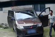 4只狗跑进五菱车内 “开车”撞墙后还有两声喇叭提醒!