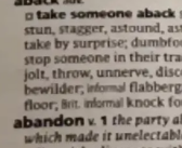 abandon不是第一名了 “aback”来到第一！