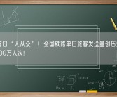 假期首日“人从众”！全国铁路单日旅客发送量创历史：首破2000万人次!