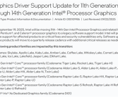 没有Day0游戏支持了：Intel 11 - 14代酷睿核显驱动转向传统支持！每季度一次!