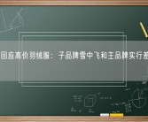 波司登回应高价羽绒服：子品牌雪中飞和主品牌实行差异化布局！