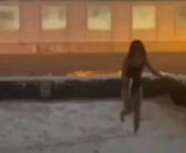 南方女生穿泳装在雪地里“游泳”网友：终于知道什么叫“虎妞”了！
