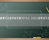 山西已解聘不合格评标专家3016人 330人因考试不合格予以解聘！
