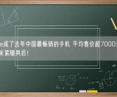 iPhone成了去年中国最畅销的手机 平均售价超7000元！华耀OV米紧随其后！