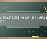 女子喝白酒死亡同桌3闺蜜担责 法院：根据过错程度承担相应的赔偿责任！
