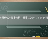 2023年万亿GDP城市出炉：总数达26个、广东4个输给江苏5个！