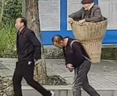 泪目！两儿子用背篓背晕车母亲去医院 兄弟俩交替“换班”