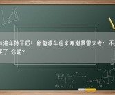 成本与油车持平后！新能源车迎来寒潮暴雪大考：不少车主后悔买了 你呢？
