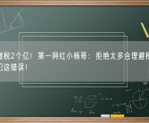 去年缴税2个亿！第一网红小杨哥：拒绝太多合理避税 傻子才会犯这错误！
