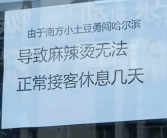 尔滨一麻辣烫店高挂免战牌：被南方小土豆累趴了！