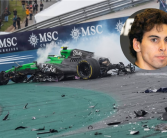 F1新手发生严重高速撞车事故：碰撞瞬间冲击力57G 车手奇迹无伤 !