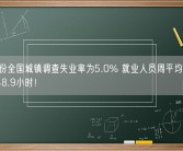 11月份全国城镇调查失业率为5.0% 就业人员周平均工作时间为48.9小时！